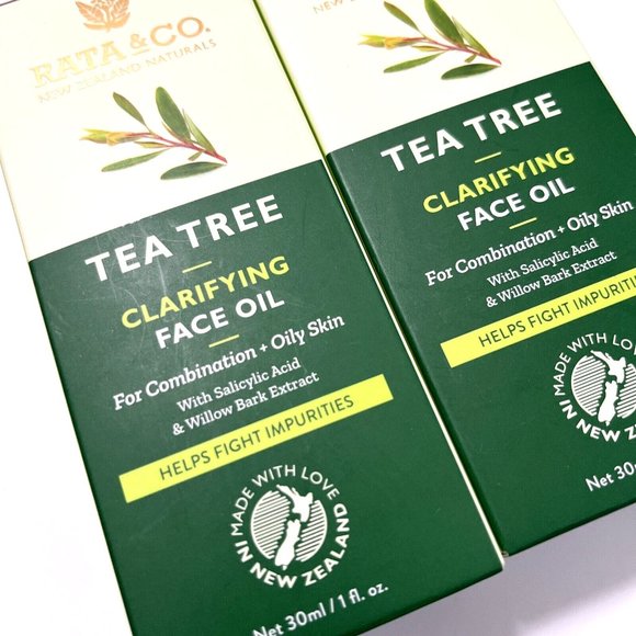 Lot 2x New RATA & CO Tea Tree Clarifying Face Oil Combo Oily Skin 30ml 1fl oz - Picture 2 of 3